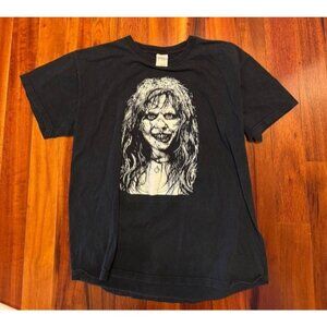 Vintage The Exorcist  Horror Movie Black Tee Shirt Large Halloween 80’s Horror